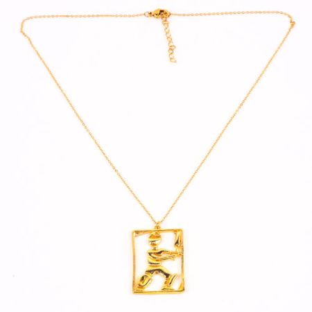 Gold Plated Brass Cricket Pendant Necklace Sports Accessory Gift for Cricketers Coaches and Fans